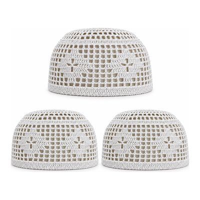 Cotton Crochet Kufi – Pack of 3 — full set