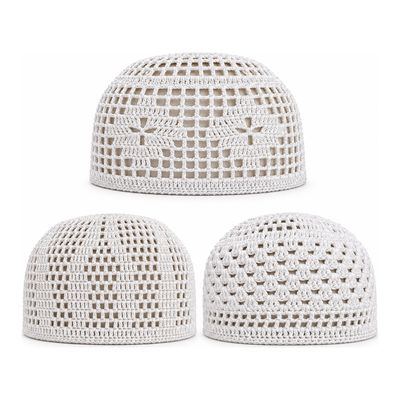 Cotton Crochet Kufi Set – 3 Designs — full set