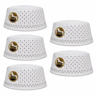 Perforated Kufi – Kaaba Emblem — full set