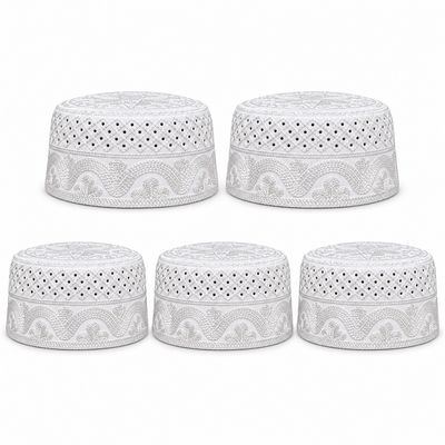 Embroidered Kufi – Five-Petal Crown — full set
